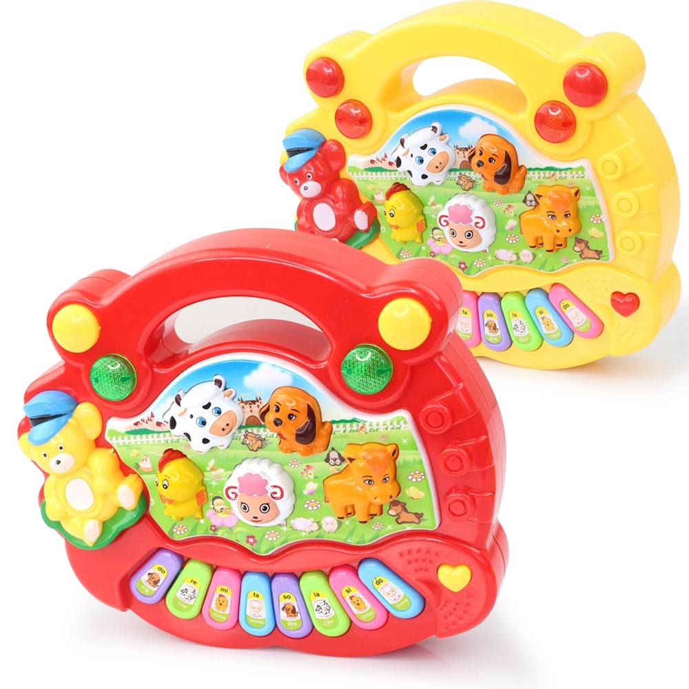 Telecorsa ของเล่น เสียงสัตว์และคีย์บอร์ดสำหรับเด็ก คละสี รุ่น Animal-sound-play-piano-sound-kid-05f-Toy