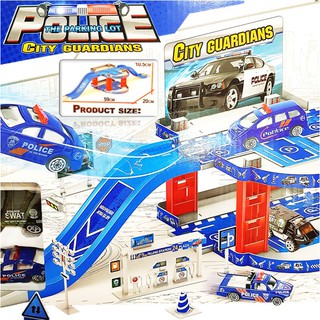 ของเล่นเด็กเซ็ตลานจอดรถรถตำรวจ POLICE THE PARKING LOT NO.CY380-11A.