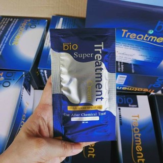 ทรีทเม้นท์ ซอง Bio Super Treatment. ทรีทเม้นท์ซองน้ำเงิน ทรีทเมน ซองน้ำเงิน ไบโอ ซอง บำรุงผมเสีย นวดผม