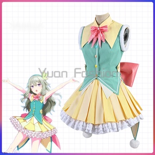 [พร้อมส่ง] Sekai โปรเจคต์เวที สีสันสดใส เครื่องแต่งกายคอสเพลย์ Hatsune Miku Kusanagi Nene cos