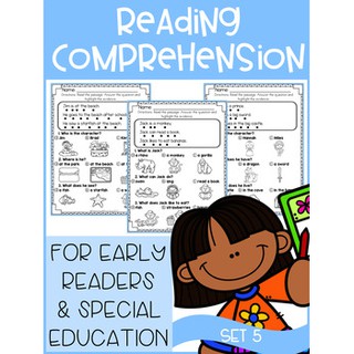 Reading Comprehension For Early Reader (SET 5)PreK, Kindergarten, 1st Special Education, เอกสารเรียนภาษาอEFL - ESL - ELD