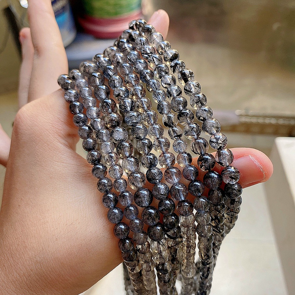 108 LUCKY BLACK HAIR BEADS BRACELET