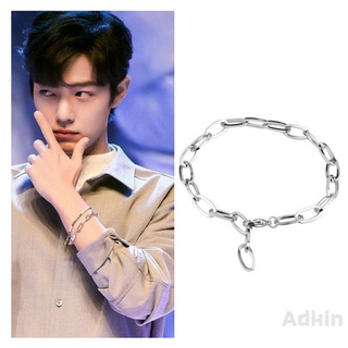 [Adkin] สร้อยข้อมือเชื่อมโยงโซ่ชั้นเดียว Unisex แฟชั่นเกาหลีเหมาะสำหรับคู่รัก 207