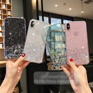 เคสโทรศัพท์ แบบใส ประดับเลื่อม สําหรับ Oppo F5 F9 A5s A7