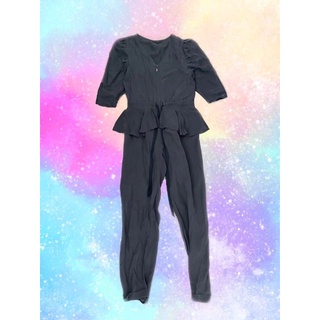 Jumpsuit สีเทา ผ้านิ่มใส่สบาย size S