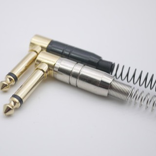 6 . 35 มม. 1/4 male plug jack 3 pole stereo อุปกรณ์ปลั๊กเสียบเชื่อมต่อเสียงหูฟังพร้อมสปริง