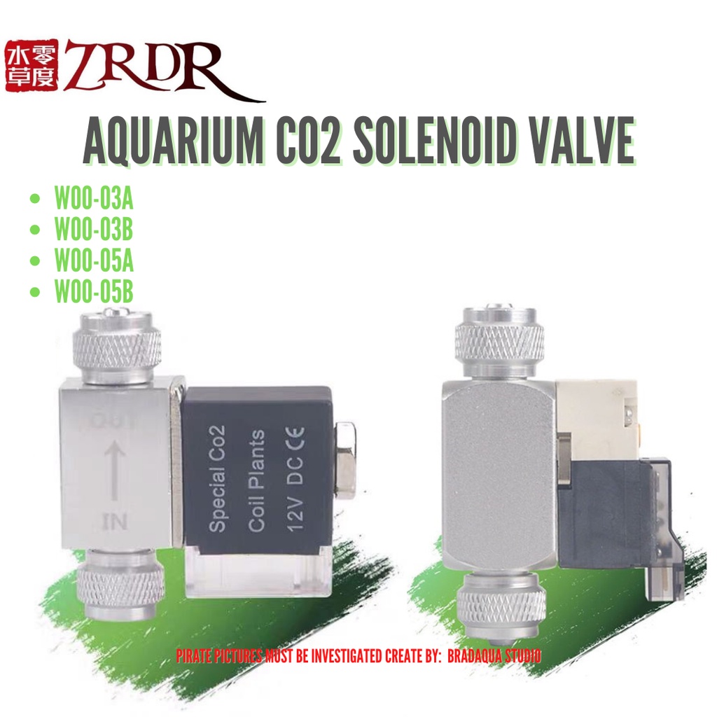 ZRDR Aquarium CO2 Solenoid วาล์ว W00-03A/W00-03B/W00-05A/W00-05B