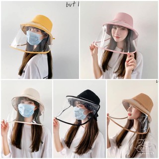 ++พร้อมส่ง++ หมวกกันละออง พร้อมหน้ากากป้องกัน สามารถถอดออกได้