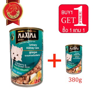 [ซื้อ1แถม1] MAXIMA – Urinary Kidney Care อาหารสุนัข สูตรดูแล ระบบทางเดินปัสสาวะ 380 กรัม