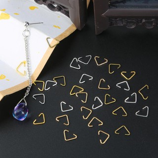 100pcs 6x10mm Triangle Clasps Buckle Loops Jump Rings Split Rings Connectors Clasps Hooks for Jewelry Making Accessories