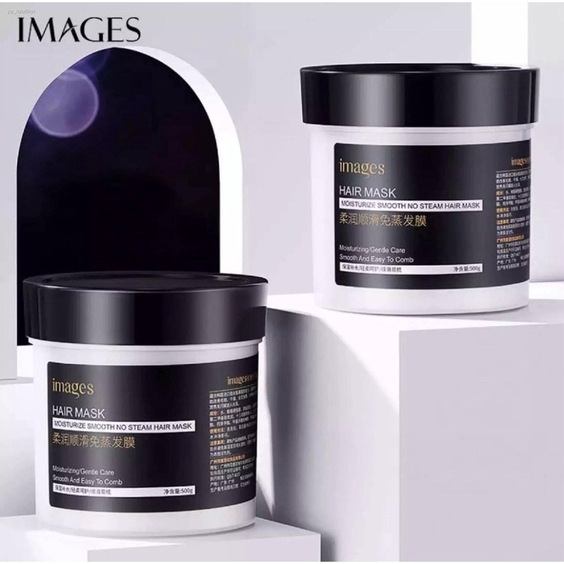 เคราตินผมตรง Hair Mask Images กระปุกฝาดำ 500g. ผมนุ่มลื่น เงางาม ซ่อมผมย้อมสี ผมแห้ง ชี้ฟู  ครีมหมัก