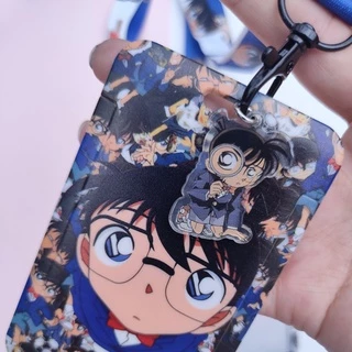 ซองใส่บัตรนักสืบโคนัน 2 ช่อง พร้อมเชือกคล้อง ยืดหดได้ สําหรับบัตรประจําตัวประชาชน บัตรนักเรียน Pemegang Teg Nama