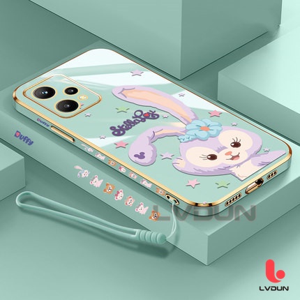 เคส Realme 9 Pro 9i 9Pro Plus 9i 5G Realme 10 10 Pro 10 Pro + StellaLou Case with Lanyard Soft Case Silicone Electroplated Soft Case TZ1