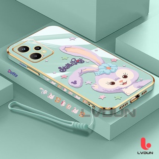 เคส Realme 9 Pro 9i 9Pro Plus 9i 5G Realme 10 10 Pro 10 Pro + StellaLou Case with Lanyard Soft Case Silicone Electroplated Soft Case TZ1