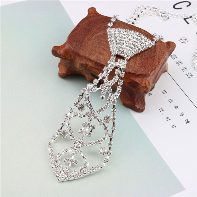 CPY ผู้หญิง Glitter สําหรับ Rhinestone เนคไทปรับเครื่องประดับสร้อยคอ