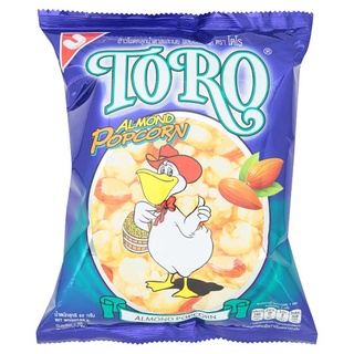 ✨ขายดี✨ โตโร่ ข้าวโพดคลุกน้ำตาลและเนย ผสมอัลมอนด์ 60กรัม Toro Almond Caramel Popcorn 60g