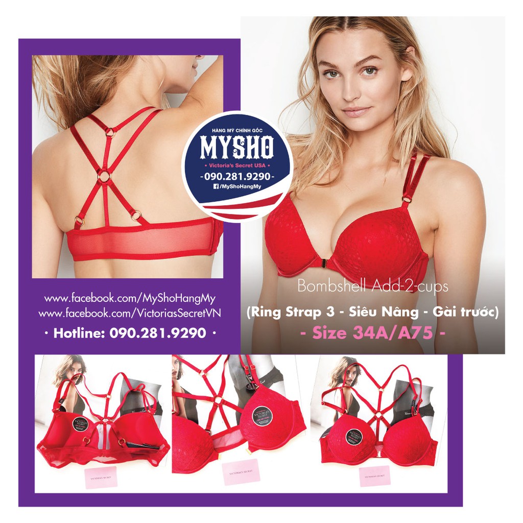 [Size 34A/A75] Ring Strap 3 bra - Super push-up ตะขอหน้า ดีไซน์นุ่มลื่นและวัสดุ