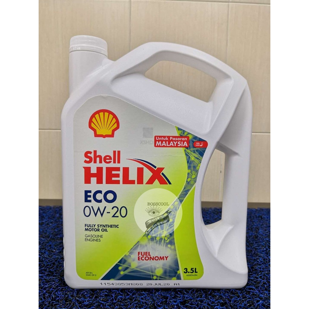 100 SHELL HELIX ECO 0W-20 SN/GF5 F/SYNTHETIC ENGINE OIL 3.5L