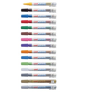 UNI paint marker ปากกาเพนท์ เล็ก ขนาดเส้น 0.8-1.2มม. PX-21 เพ้นท์เคส เสื้อ กระเป๋า กระจก