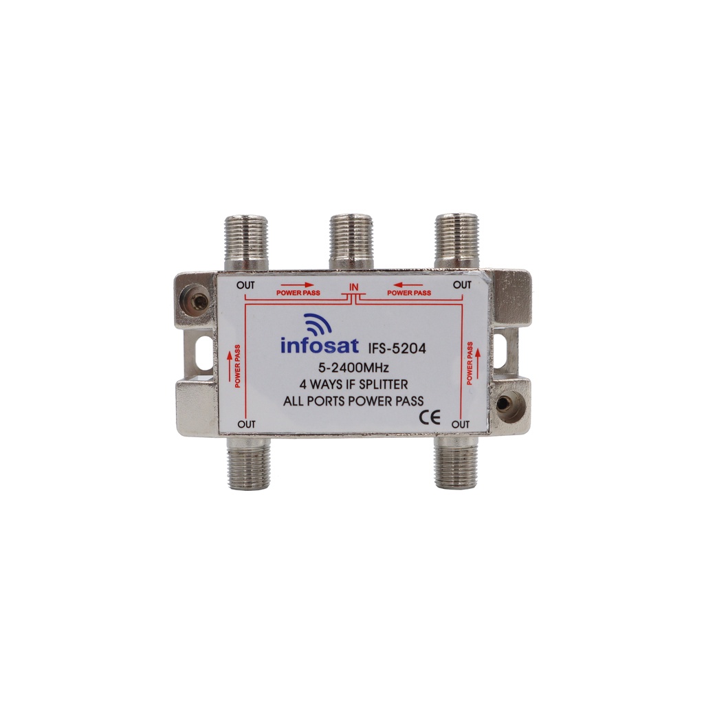 ตัวแยกสัญญาณ เข้า1 ออก4 Splitter infosat 1×4 รุ่น IFS-5204 (เข้า1 ออก4) ราคา ถูกที่สุด ดีลบีเคเค แกลเลอรีภาพที่ 2