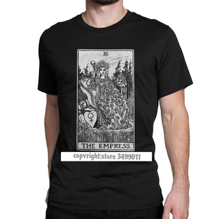 เสื้อยืดผ้าฝ้าย พิมพ์ลายไพ่ทาโรต์ The Empress Major Arcana สไตล์วินเทจ สําหรับผู้ชาย