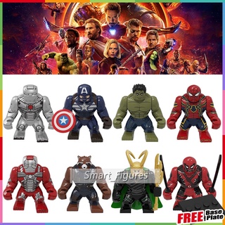 Hulk Minifigures Spiderman Iron Man Captain America Marvel Toys Gift Mini Figures PG8261 ขนาดประมาณ 7cm