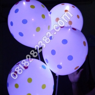 ลูกโป่งมีไฟ ลูกโป่งเรืองแสง led balloon เพียงใบละ13บาท