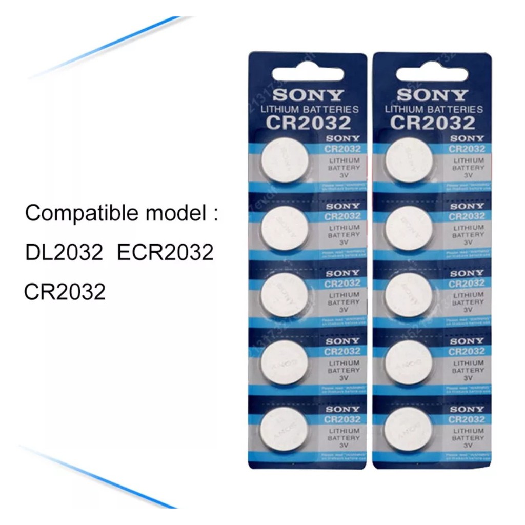 ถ่านSONY CR2032 Button Cell Batteries 3V. (1แพค/5ก้อน)