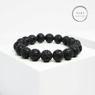 กำไลข้อมือหินลาวา Lava stone ปรับพลังงานดีเสริมพลังงานใหม่