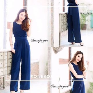 Jumpsuit ผูกโบว์หลังน่ารักๆ