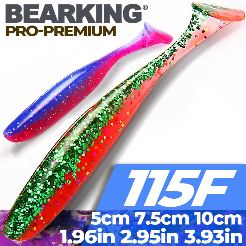 Bearking EZ shiner เหยื่อตกปลา 50 มม.75 มม.100 มม. Wobblers ปลาคาร์พตกปลา Soft Lures ซิลิโคนประดิษฐ์เหยื่อสีคู่