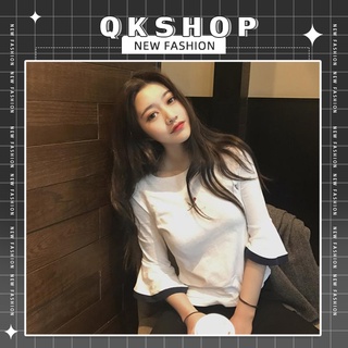 QKshop เสื้อยืดคอมสีพื้นสุดสวย🌩ใส่สบายไม่ร้อนเนื้อผ้าไม่ย้วย🐻ผ้าเยาไม่บางใส่สบายราคามิตรภาพที่ไม่ได้อยู่ตรงถนนมิตรภาพมาต