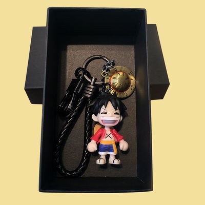 Luffy Keychain หนึ่งชิ้น ลูฟี่พวงกุญแจกระเป๋านักเรียนจี้ผู้ชายและผู้หญิงบุคลิกภาพสร้างสรรค์เอวพวงกุญ