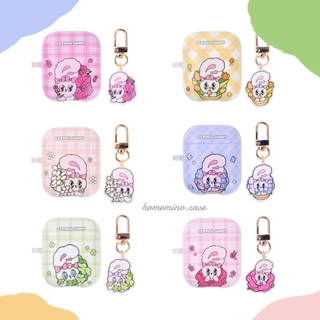 🌈 PreOrder 🌺 Esther Bunny Blooming Hard Case (For AirPods) with Acrylic Keyring From Korea