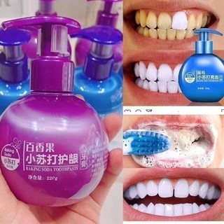 ยาสีฟัน ไวท์เทนนิ่ง 220g กำจัดคราบเหลือง Baking soda stain remover teeth whitning toothpaste