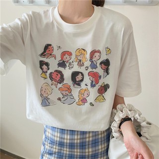 เสื้อยืดแฟชั่นเจ้าหญิงดิสนี่ลายน่ารัก