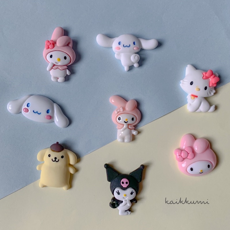 จําลองเรซิ่นอีพ็อกซี่ cabochon decoden flatback sanrio อุปกรณ์ตกแต่ง