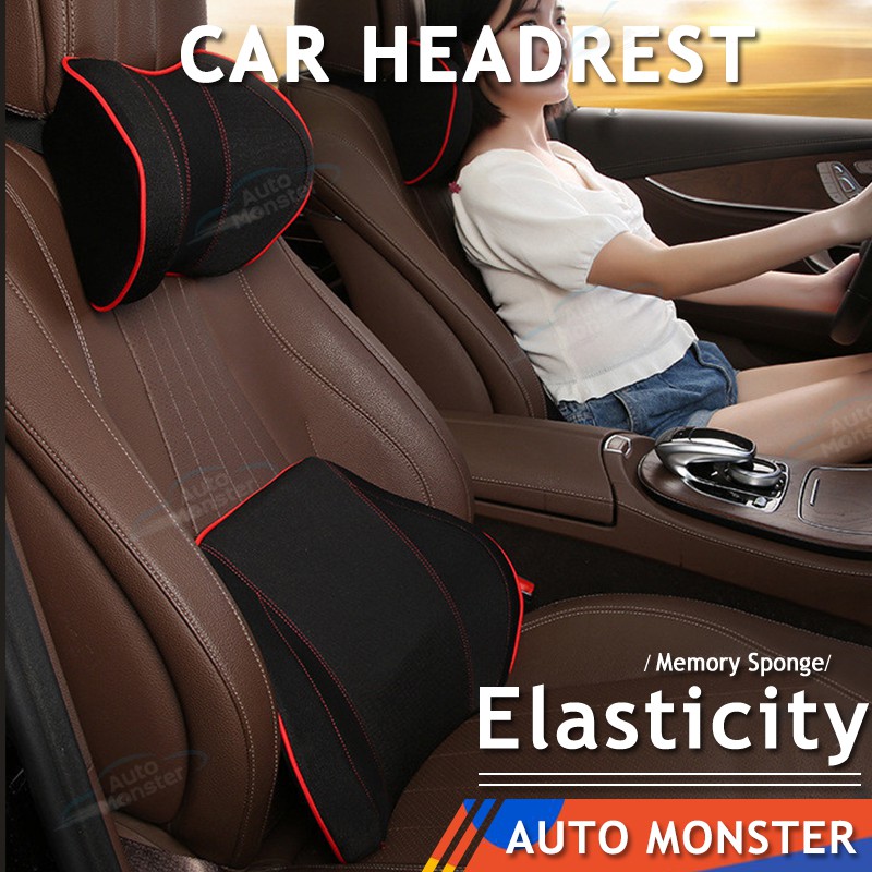 Car Pillow Lumbar Support Set Car Headrest Neck Pillow Cushion Space