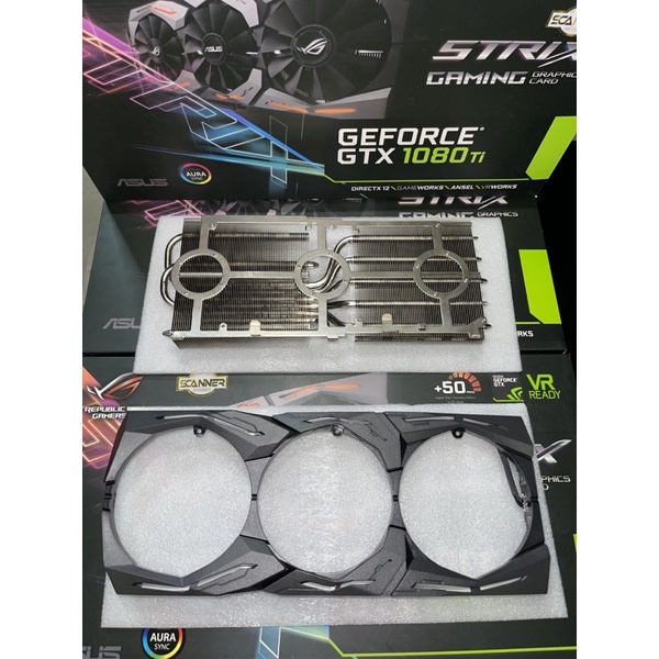 Cover หน้ากากพร้อมชุดไฟ ซิ้งค์ระบายความร้อน RGB 4pin / 5pin Asus strix /1080ti/1080/1070/1060