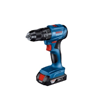 BOSCH GSB 185-LI สว่านกระแทกไร้สาย 4 หุน 18V Brushless motor แบต 2.0Ahx2+แท่นชาร์จ+อุปกรณ์เสริม23ชิ้น #06019K31K2