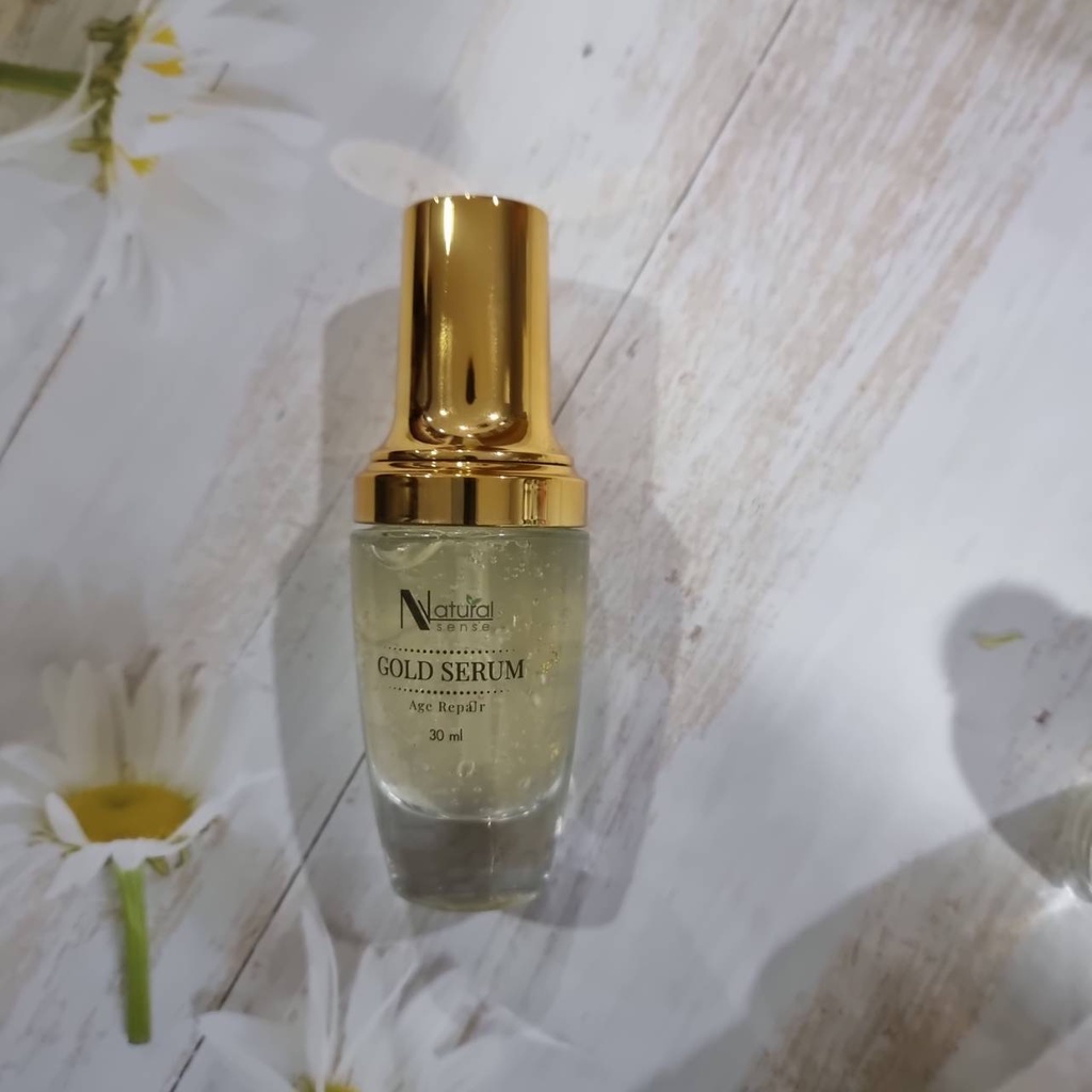 เซรั่มทองคำ24k ลดฝ้า ลดริ้วรอย ปรับผิวกระจ่างใส ผสมโสมเกาหลี (30ml) Gold Ginseng Serum Natural Sense ราคา ถูกที่สุด ดีลบีเคเค แกลเลอรีภาพที่ 4