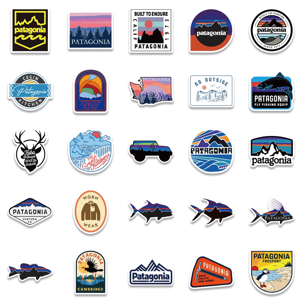 สติ๊กเกอร์แคมป์ปิ้งกลางแจ้ง 55 ชิ้น - สติ๊กเกอร์ไวนิลกันน้ําสําหรับกระเป๋าเดินทาง, สมุดบันทึก & ขวดน้ํา (การออกแบบแบรนด์ผจญภัย) - รูปที่ 3