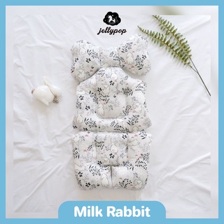 JELLYPOP PREMIUM TENCEL COZY LINER _เบาะรองนั่งรถเข็นคาร์ซีท _MILK RABBIT DESIGN