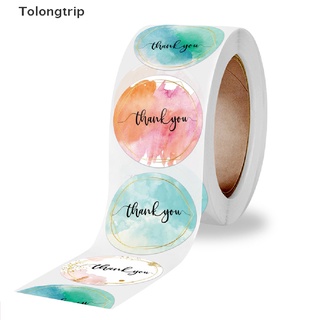 Tolongtrip&gt; สติกเกอร์ฉลาก ลายดอกไม้ Thank You สําหรับติดตกแต่งผนังบ้าน 500 ชิ้น