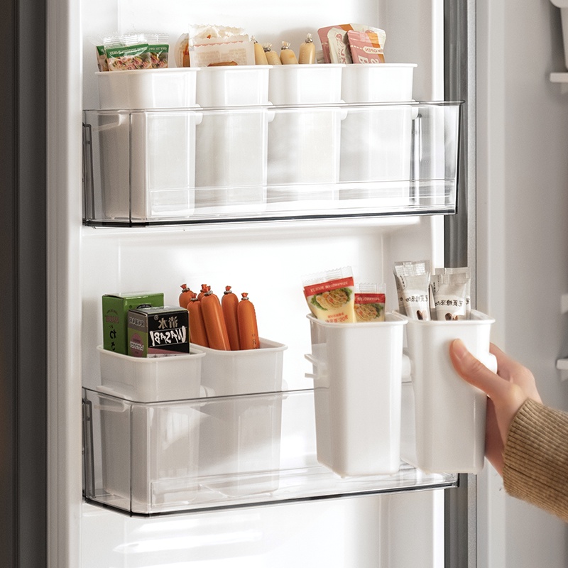 2 ชิ้น ตู้เย็น การจําแนกอาหาร กล่องเก็บของในครัวเรือน ตู้แช่แข็ง ด้านข้างประตู กล่องเก็บอาหาร กล่องเก็บของ ห้องครัว การเก็บรักษาอาหาร กล่องสําเร็จรูป