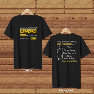 เสื้อยืดผ้าฝ้ายพิมพ์ลายขายดี เสื้อยืด สกรีนลาย เสื้อยืด ล่าสุด DaWah Miskin Words Malu full catton