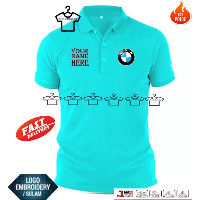 Kids size BMD ADDNAME เสื้อยืดคอปกปักสําหรับเด็กชายและเด็กหญิง (KIDZBMD ADDONAME2)