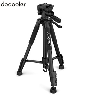 Docooler Andoer Ttt - 663 N ขาตั้งกล้องน้ําหนักเบา 57 . 5 นิ้วรองรับ Dslr Slr พร้อมกระเป๋าใส่โทรศัพท์