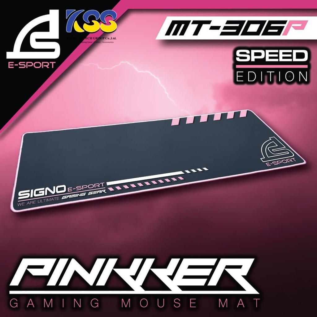 แผ่นรองเมาส์ Signo E-Sport MT-306P Pinkker Gaming Mouse Mat ของแท้ พร้อมส่ง