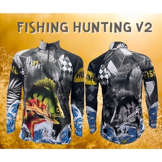 JK Thailand เสื้อตกปลา FISHING HUNTING V2 ป้องกันรังสี UV 80% แห้งเร็ว